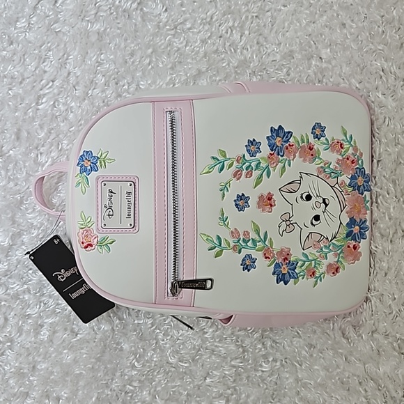 NWT Loungefly Aristocats embroidered floral mini backpack - Picture 10 of 12